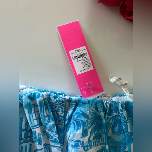 EUC Lilly Pulitzer Kasida Ruffle Amalfi Blue Skirt Set - Picture 10 of 15